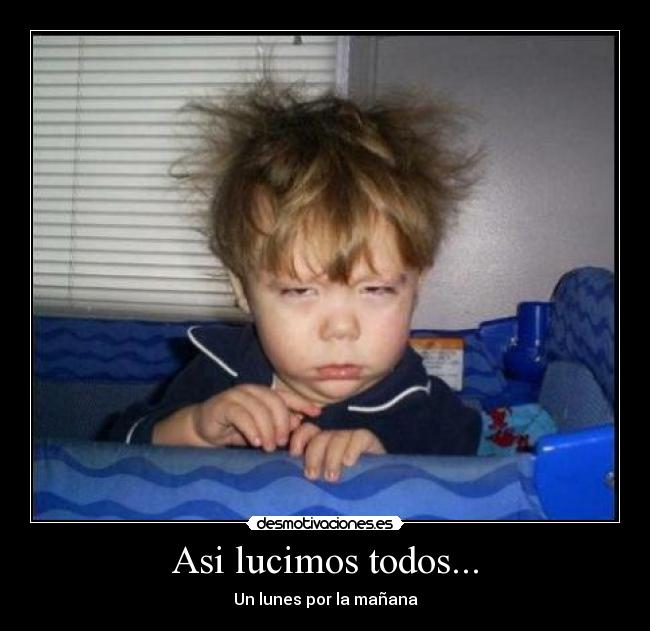 Asi lucimos todos... - Un lunes por la mañana