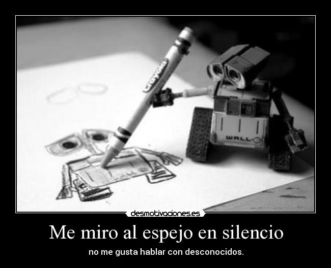 Me miro al espejo en silencio - 