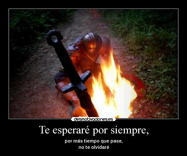Te esperaré por siempre, - por más tiempo que pase,
no te olvidaré