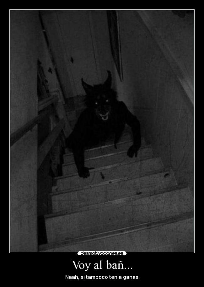 Voy al bañ... - Naah, si tampoco tenia ganas.