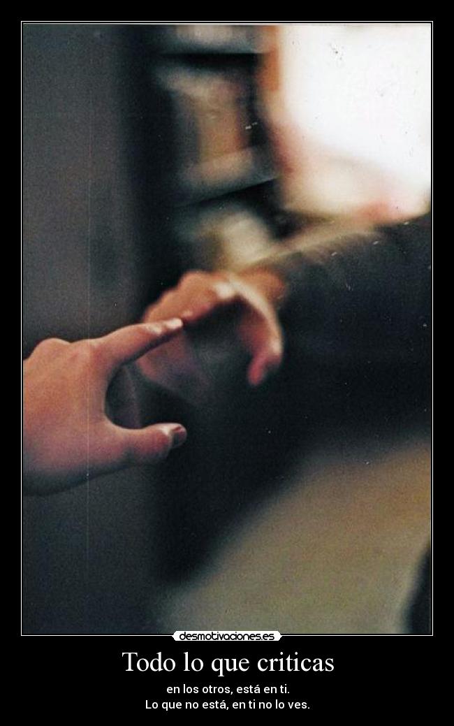 Todo lo que criticas -