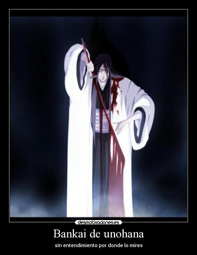 carteles bankai unohana yachiru capitan bleach anime manga desmotivaciones