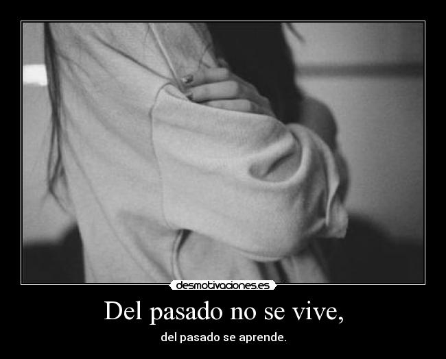 Del pasado no se vive, - del pasado se aprende.