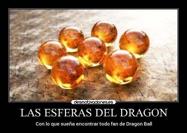 LAS ESFERAS DEL DRAGON - Con lo que sueña encontrar todo fan de Dragon Ball