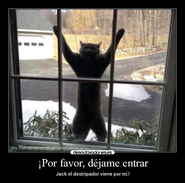 ¡Por favor, déjame entrar - Jack el destripador viene por mi.!