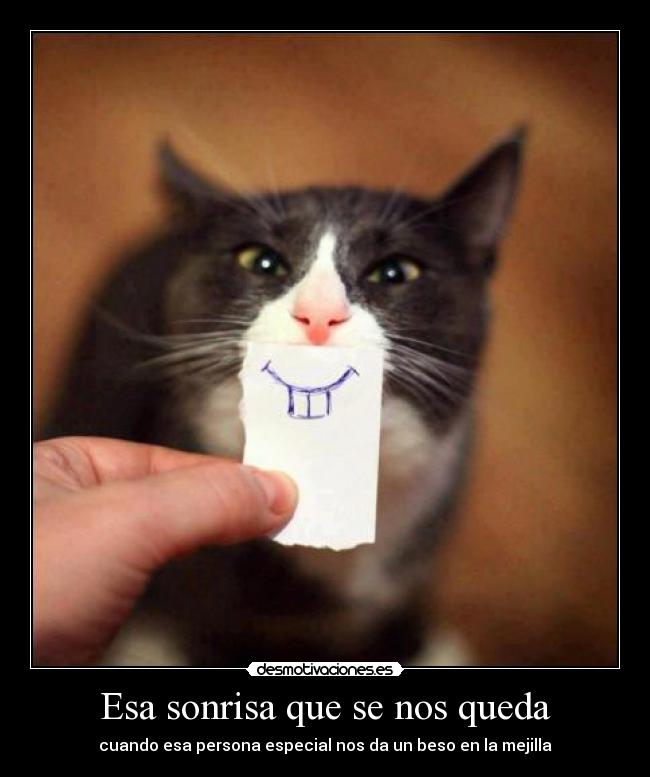 Esa sonrisa que se nos queda - cuando esa persona especial nos da un beso en la mejilla