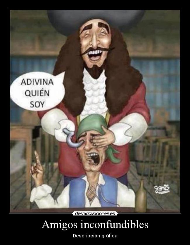 Amigos inconfundibles - Descripción gráfica