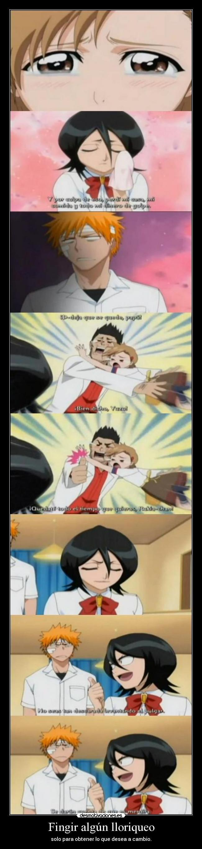 Fingir algún lloriqueo - solo para obtener lo que desea a cambio.