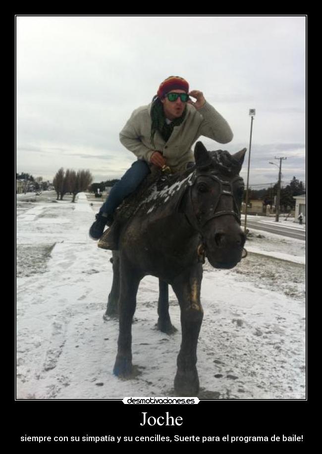 Joche - siempre con su simpatía y su cencilles, Suerte para el programa de baile!