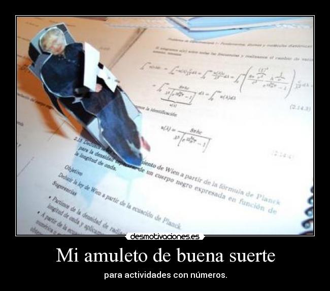 Mi amuleto de buena suerte - para actividades con números.