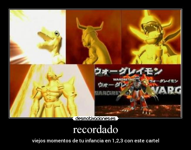 carteles cartel digimon agumon desmotivaciones