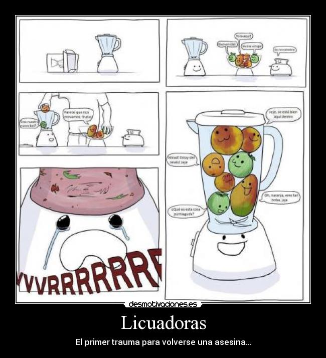 carteles yandere asesino trauma licuadora desmotivaciones