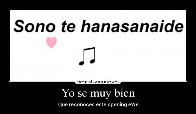 Yo se muy bien - 