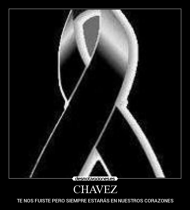 CHAVEZ - TE NOS FUISTE PERO SIEMPRE ESTARÁS EN NUESTROS CORAZONES