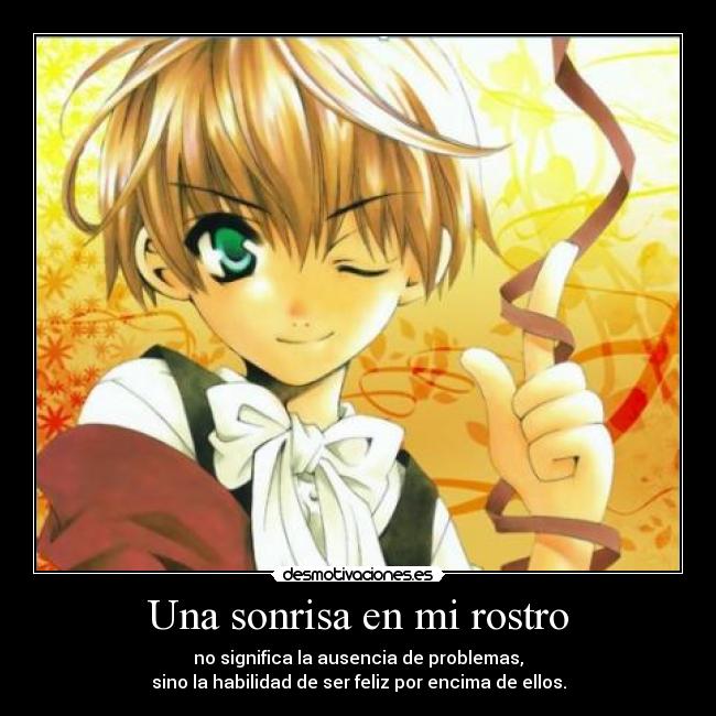 Una sonrisa en mi rostro -