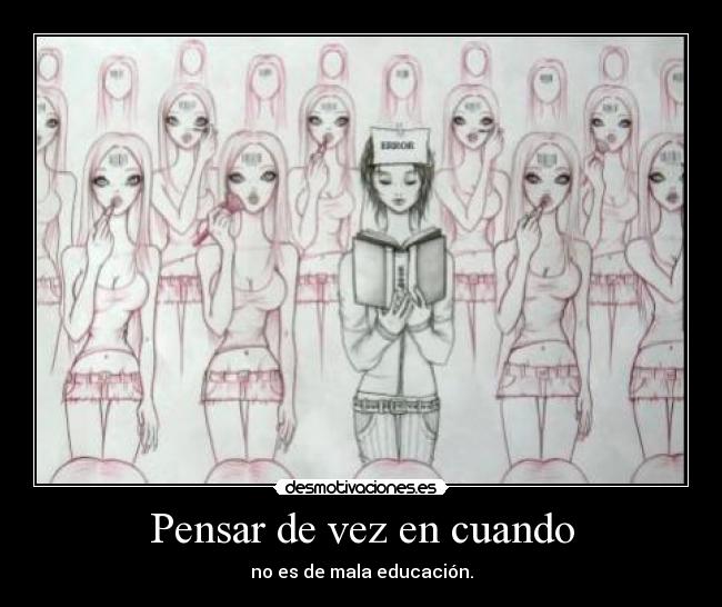 Pensar de vez en cuando -