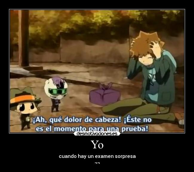 carteles anime katekyohitman examen desmotivaciones