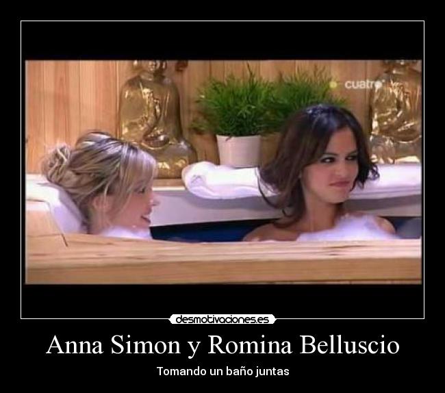 Anna Simon y Romina Belluscio - Tomando un baño juntas