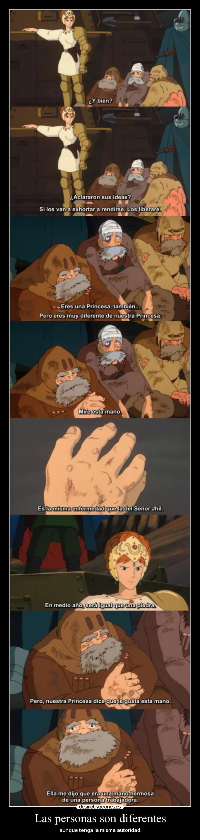 Las personas son diferentes - aunque tenga la misma autoridad.