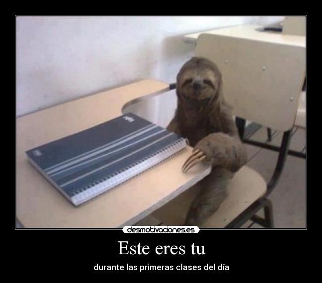 Este eres tu - durante las primeras clases del día