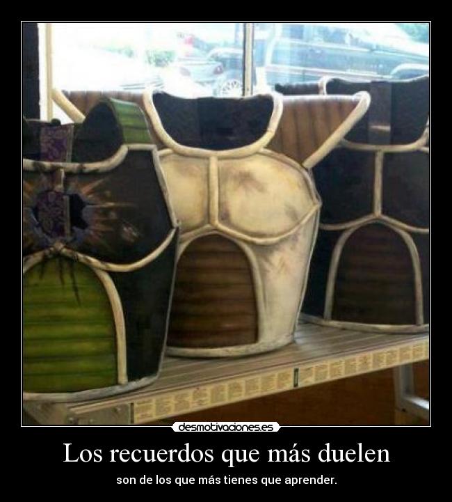 Los recuerdos que más duelen - son de los que más tienes que aprender.