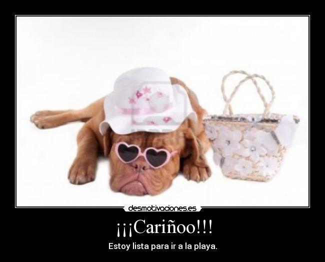 ¡¡¡Cariñoo!!! - Estoy lista para ir a la playa.