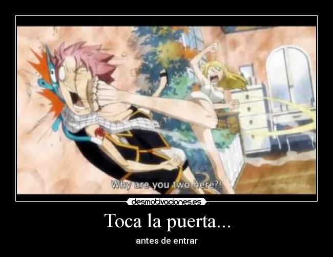 carteles fairy tail natsu dragneel lucy heartfilia echos reales chicas violentas malentendidos desmotivaciones