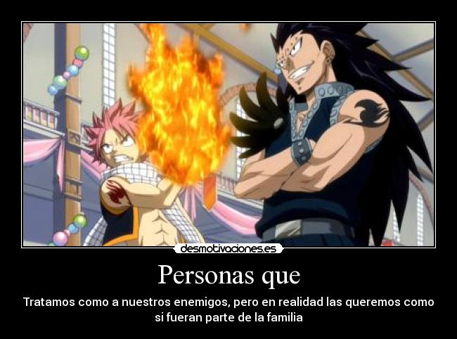 carteles gajeel natsu fairy tail desmotivaciones