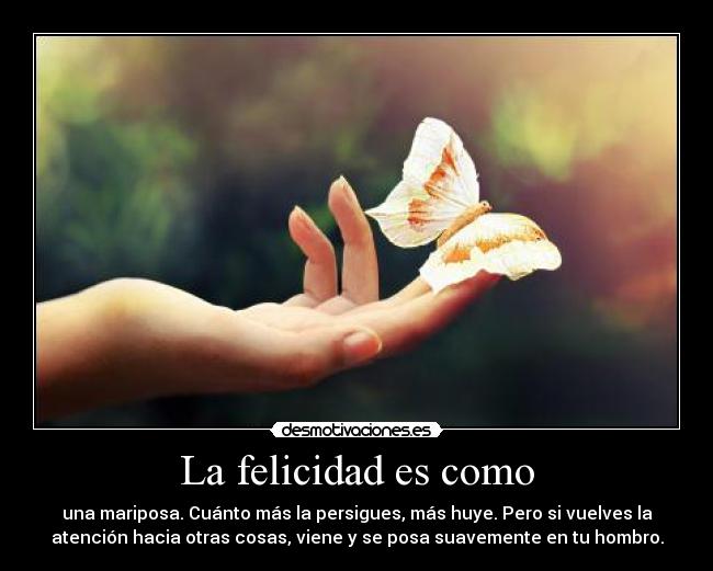 La felicidad es como -