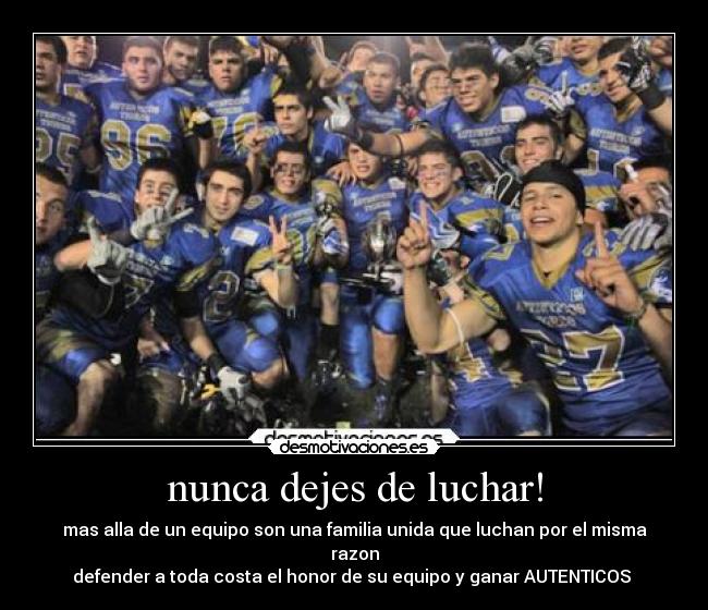 nunca dejes de luchar! -