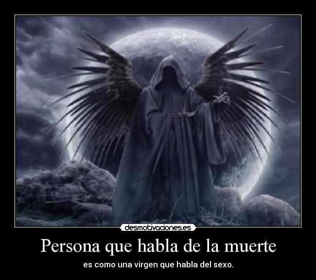 Persona que habla de la muerte -