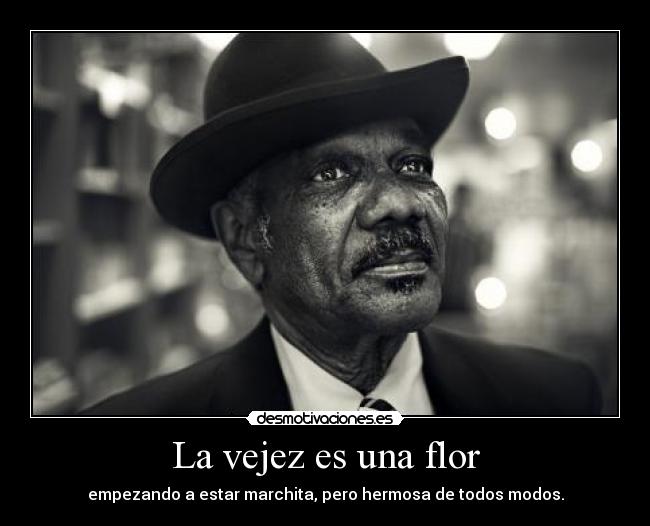 La vejez es una flor - empezando a estar marchita, pero hermosa de todos modos.