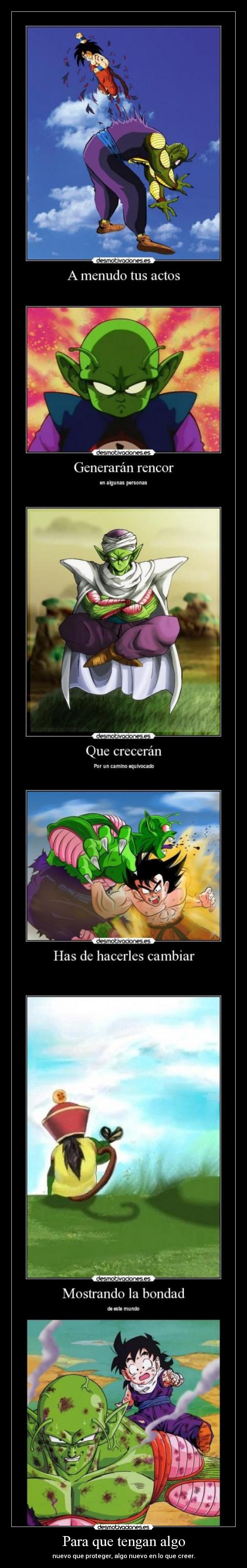 carteles sora dragon ball piccolos life desmotivaciones