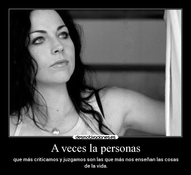 A veces la personas -