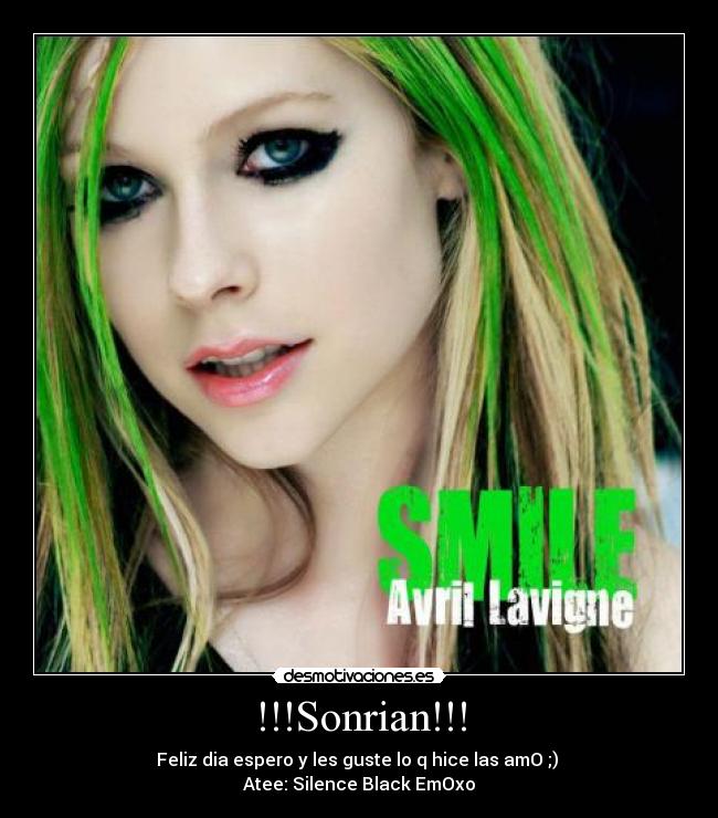!!!Sonrian!!! - Feliz dia espero y les guste lo q hice las amO ;) 
Atee: Silence Black EmOxo