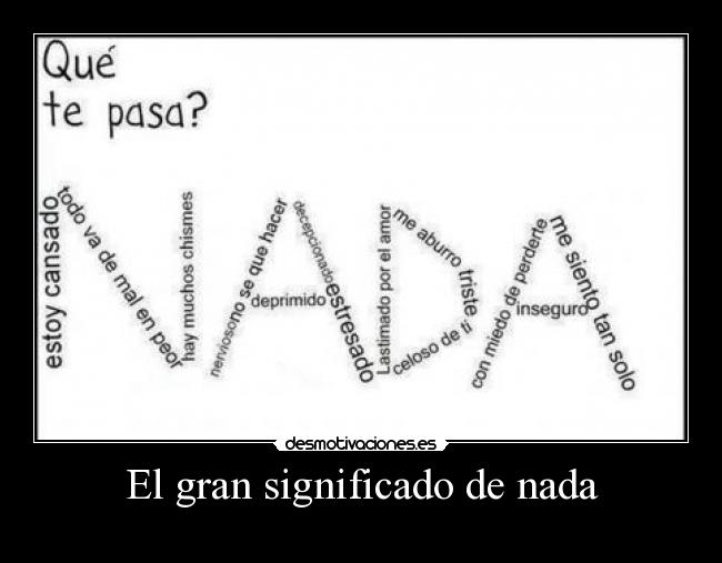 El gran significado de nada -