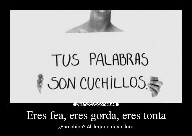 Eres fea, eres gorda, eres tonta - 