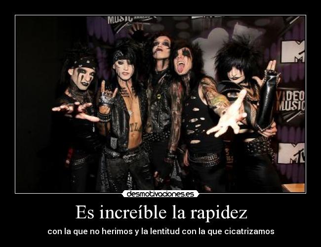 Es increíble la rapidez - con la que no herimos y la lentitud con la que cicatrizamos