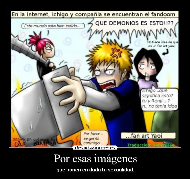 carteles bleach ichigo kurosaki kuchiki rukia renji abarai harukaze shinigami managa anime desmotivaciones