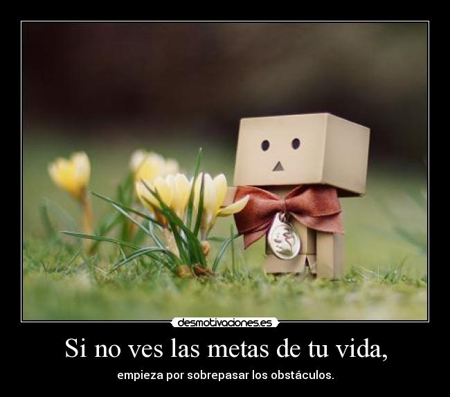 Si no ves las metas de tu vida, -
