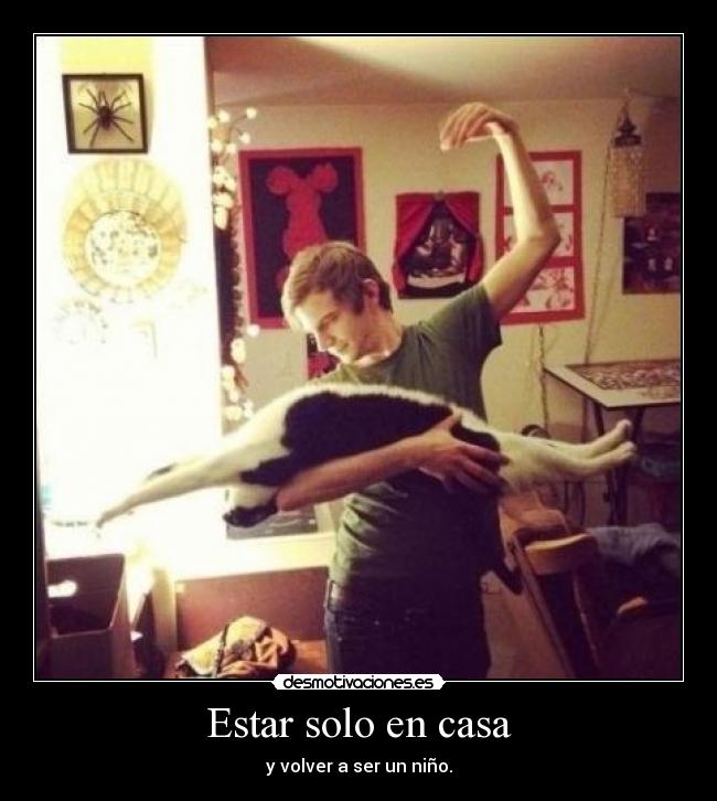 Estar solo en casa - y volver a ser un niño.