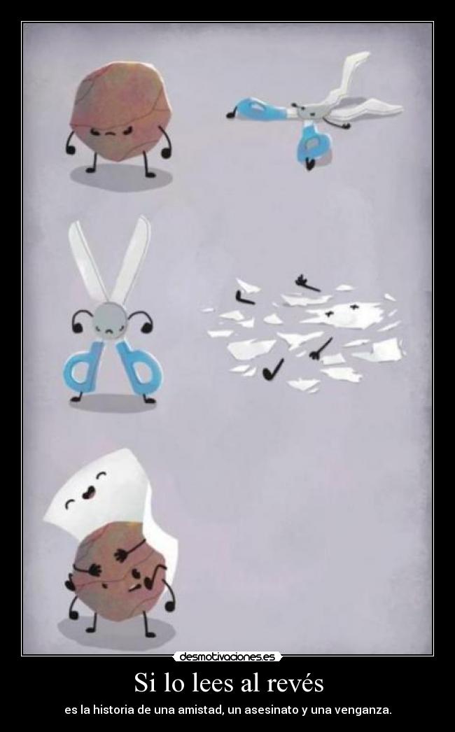 carteles piedra papel tijeras desmotivaciones