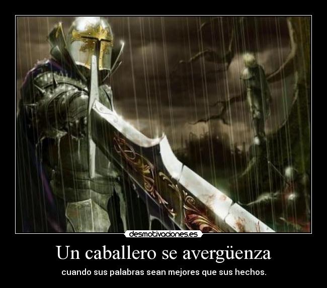 Un caballero se avergüenza -