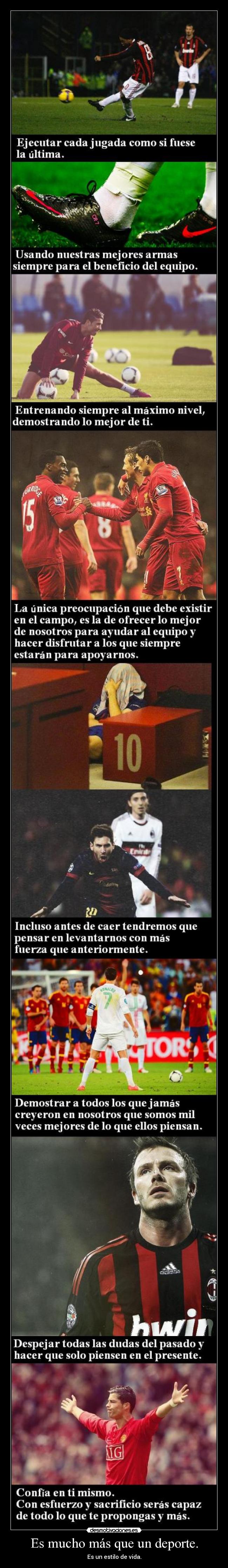 carteles amo mire football for life desmotivaciones