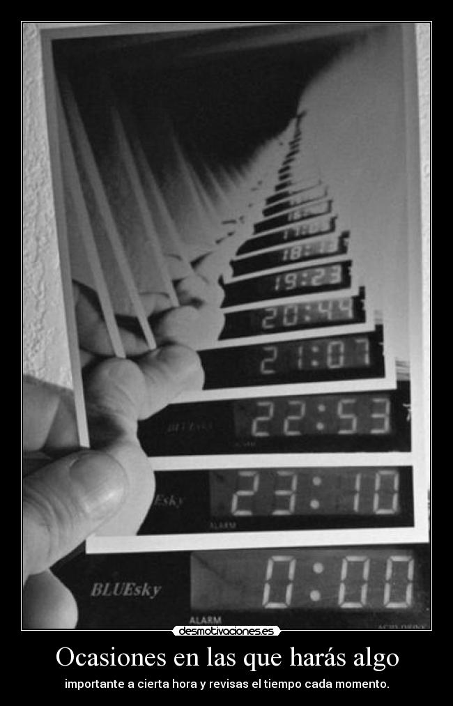 Ocasiones en las que harás algo - 