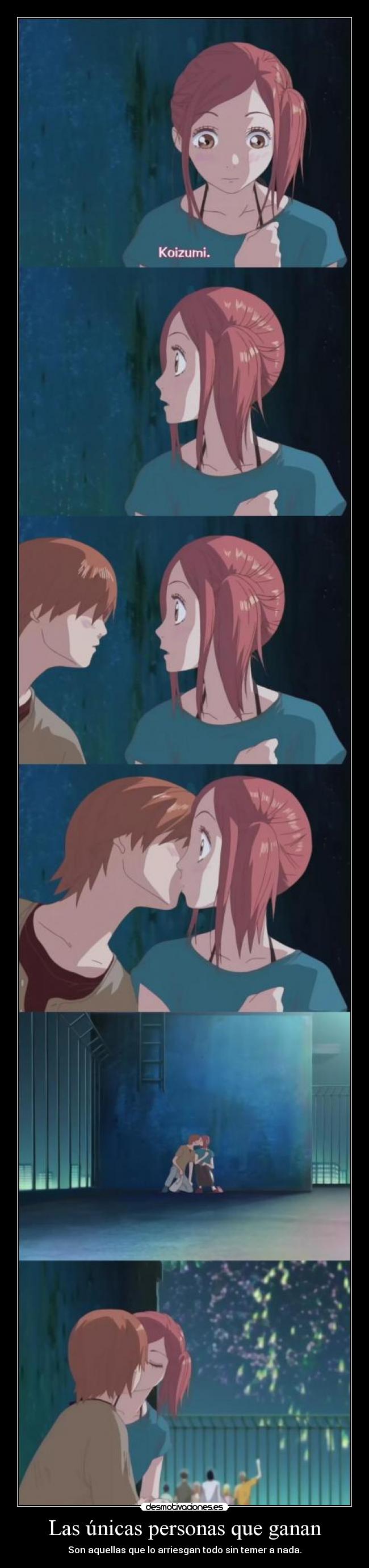 carteles anime manga otaku cosplay amor cuando arriesgar tirarte paracaidas con teletubi azul que desmotivaciones