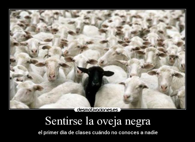 Sentirse la oveja negra -