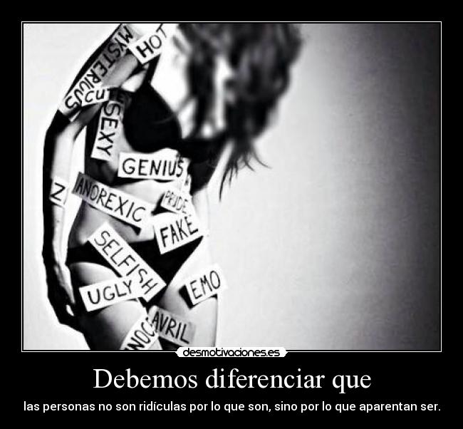 Debemos diferenciar que - 