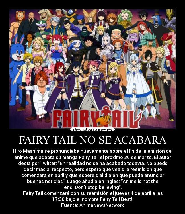 carteles fairy tail acabara uan desmotivaciones
