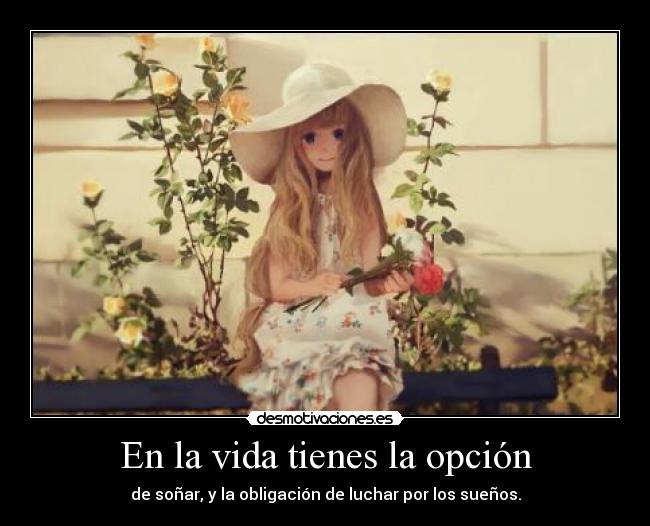 En la vida tienes la opción -